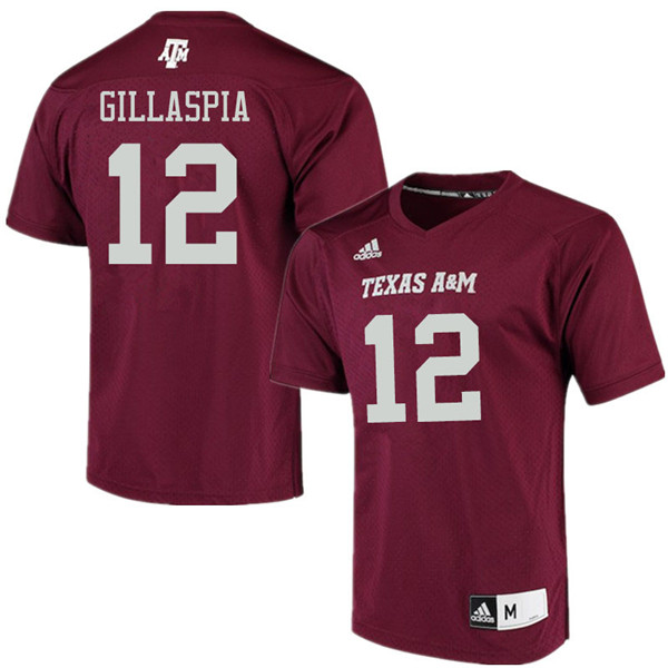 Men #12 Cullen Gillaspia Texas Aggies College Football Jerseys Sale-Maroon Alumni Player Jersey